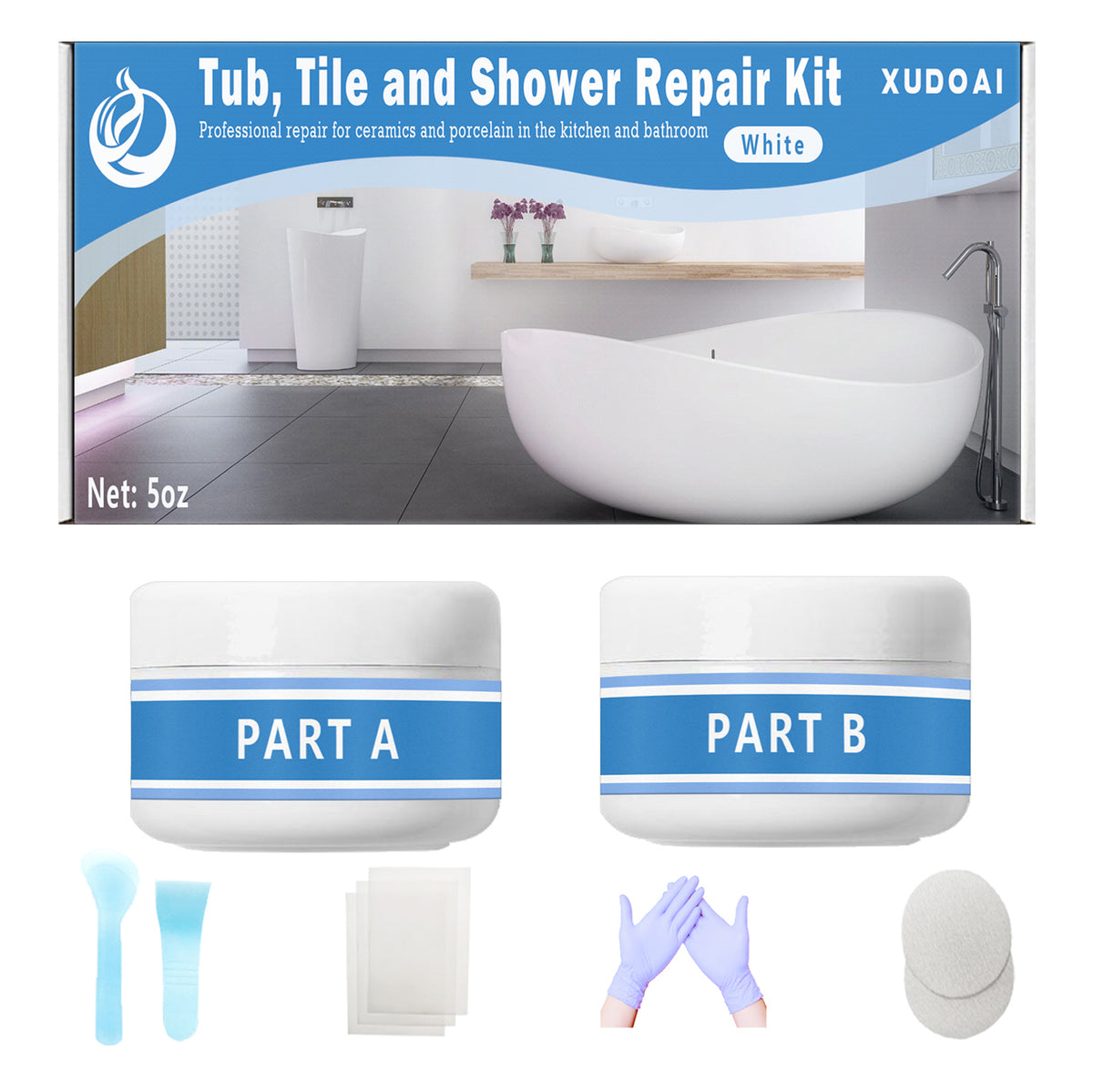 Bathtub crack deals repair kit