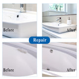 Tub, Tile and Shower Repair Kit, 5oz White Bathtub Crack Refinishing Kit for Porcelain, Acrylic, Fiberglass