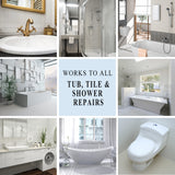 Tub and Tile Repair kit 25ml White for Bathtub Fiberglass and Ceramic, XUDOAI 2 Part Surface Fix Repair of Wear Waterproof Adhesive for Internal and External Cracks